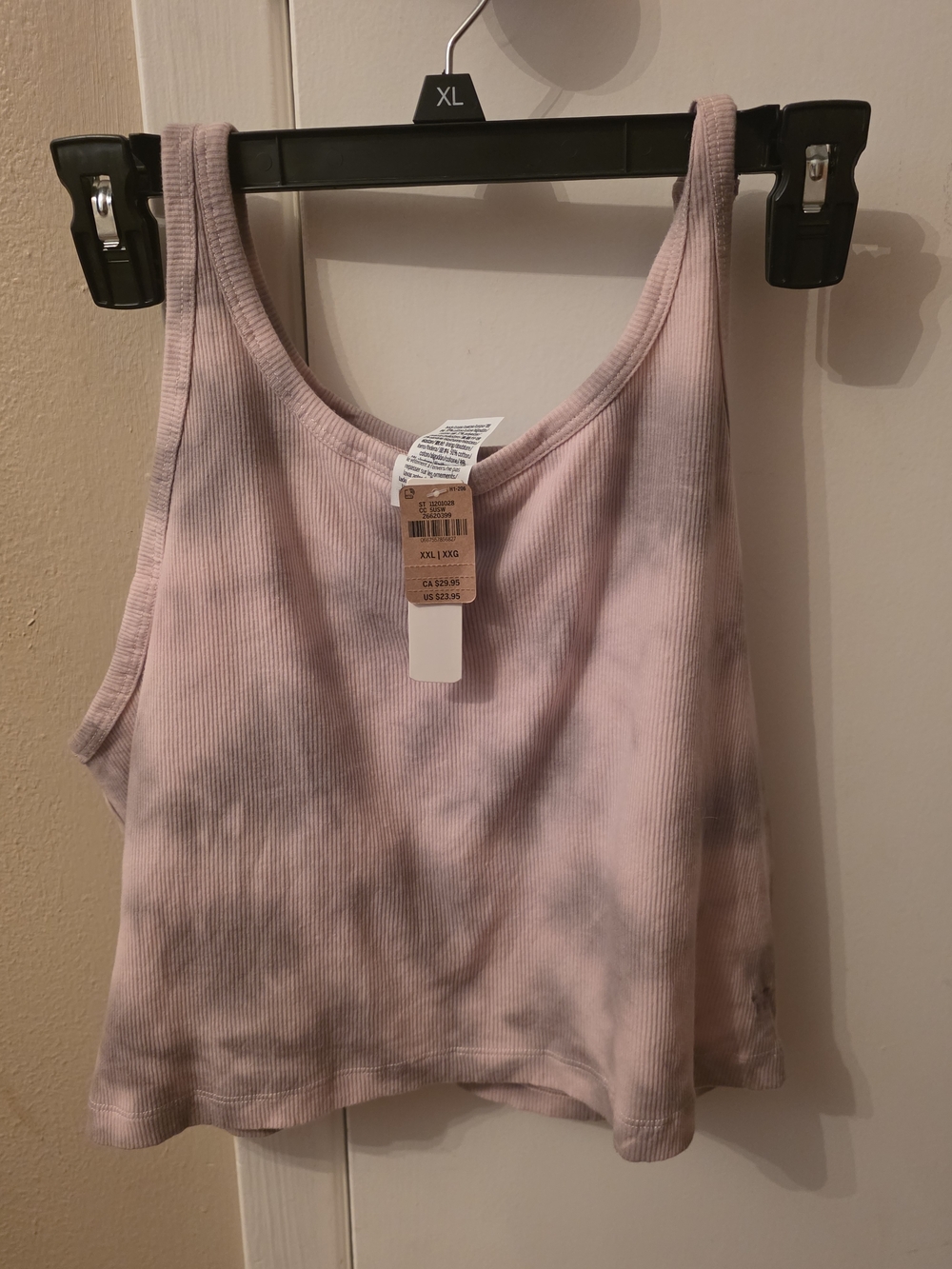 PINK Victoria's Secret Ribbed Tie-Dye Tank Top - Light Pink & Lilac